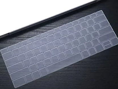 Silicone Keyboard Skin Cover Compatible with Dell XPS 15 15.6 inch 9500 9510 9520 9530 & Dell XPS 17 inch 9700 9710 9720 9730 & 15.6" 17.3" Dell Precision 5760 5770 5560 5570 (Clear) - color: Clear