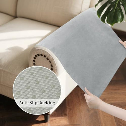 Couch Arm Covers Sofa Arm Covers Set of 2, Waterproof Couch Cover Armchair Cover for Recliner, Non Slip Sofa Headrest Covers Armrest Cover Couch Slipcover Protector, Gray - color: Grey