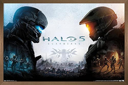 Trends International Halo 5 - Key Art Wall Poster, 22.4L x 14.7W, Bronze Framed Version - color: Bronze Framed Version, size: 22.4"L x 14.7"W