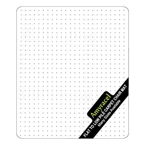 Amyracel Office Chair Mat for Low Pile Carpets, 45” x 53” Clear Computer Desk Chair Mat for Carpeted Floors, Easy Glide Floor Protector for Home Office (for Carpet Floor, 45" x 53" Rectangular) - color: Spiked Clear, size: 45" x 53" Rectangular