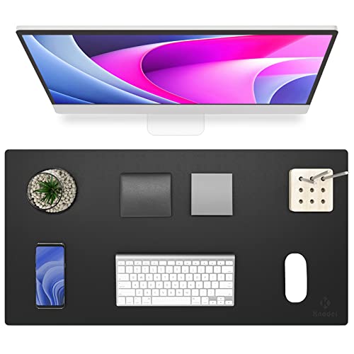 K KNODEL Non-Slip Desk Mat, Desk Pad, Desk Blotter, Desktop Mat for Desk, Large Desk Protector, Office Computer and Laptop Mat for Desk (31.5"x15.7", Black) - color: Black, size: 31.5"x15.7"