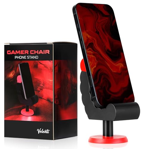 VELENTI Gamer Chair Phone Stand - Phone Holder for Smartphones, Kindles Up to 19 cm Tall - Fun Gaming Accessories for Gamers - Useful Gamer Gadgets - Lovely Birthday Gift for Gamers - style: Gamer Chair