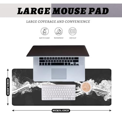 Skeleton Hands Gaming Mouse Pad Dark Gothic Art Gaming Mouse Mat with Stitched Edges,Non-Slip Waterproof Rubber Base Office Computer Keyboard Laptop 31.5"x11.8" - color: Skeleton Hands, size: 31.5L x 11.8W inches