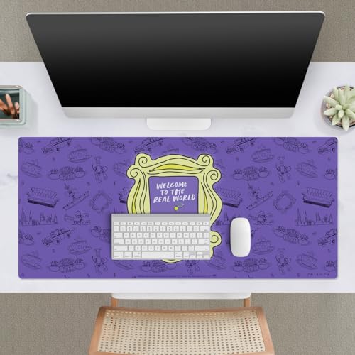 Head Case Designs Officially Licensed Friends TV Show Peephole Frame Graphics 37.4 x 15.75 x 0.16 inches (900 x 400 mm) - XL Gaming Office Desk PC Keyboard Mouse Mat Pad - size: 37.4 x 15.75 x 0.16 inches (900 x 400 mm) - XL