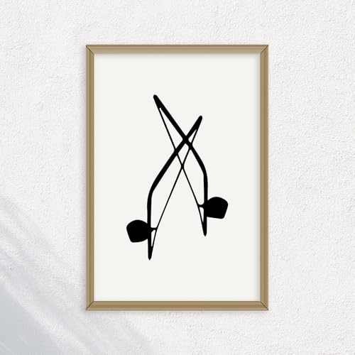 (unframed) Wall Art Print Of Berimbau, Capoeira, Brail, Instrument, Marcial Arts 2 - Eco-friendly Poster, Custom Decor For Home, Office, Bedroom, Bath Room, Living Room, (10x8 IN) - 102238BL - color: BLACK, size: 8x10 Inch