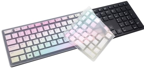 Silicone Keyboard Skin Cover Compatible for Dell Wireless Bluetooth Keyboard KM7321W, Dell Pro Keyboard KB500 KB700 & KM5221W (Colorful) - color: Red