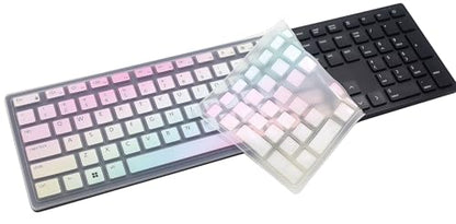 Silicone Keyboard Skin Cover Compatible for Dell Wireless Bluetooth Keyboard KM7321W, Dell Pro Keyboard KB500 KB700 & KM5221W (Colorful) - color: Red