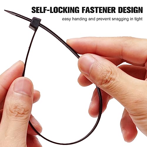 Zip Ties 12 inch ，Heavy Duty Cable Ties with 120 Pounds Tensile Strength，Black Zip Ties，100 Pack, Wire Ties for Indoor and Outdoor Use. - color: Black, size: 12"/100 Pack (120 Lb)