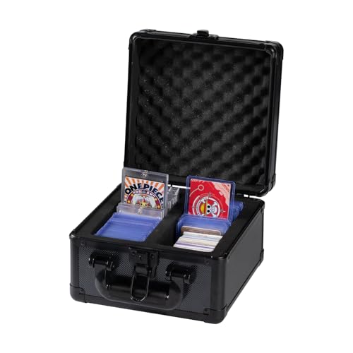 Card Storage Box Waterproof Card Case with Handle Portable Trading Card Case with Sponge Partition Graded Card Storage Case Organizer Fits CSG, BGS, CGC, SGC,PSA (S) - size: S
