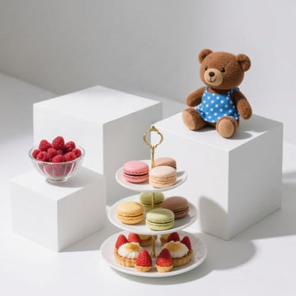 6Pcs Buffet Risers, Food Risers for Buffet Table, Acrylic Display Stands for Party Catering Desset Jewelry Collectibles, Acrylic Cube Boxes with Hollow Bottoms White(10"-9"-8"-7"-6"-5") - size: 10"-9"-8"-7"-6"-5"