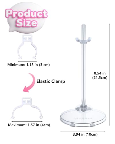 12 Pcs Adjustable Doll Stands - Transparent & Lightweight Display Rack for Dolls, Action Figures & Monsters