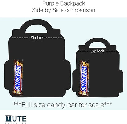 20 Pack Goodie Bags for Kids Birthday Party Supplies - Bulk Gift Bag for Favors, Food, and Candy with Resealable Ziplock Seal (Purple/Large) - color: Purple/Large