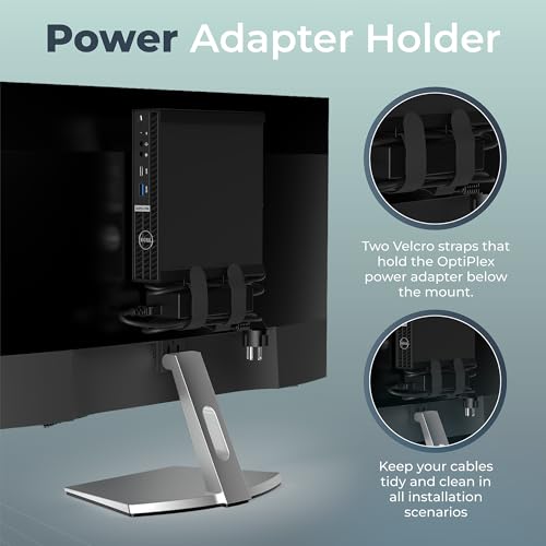 HumanCentric Mount Compatible with Dell OptiPlex Micro Form Factor Case, VESA, Under Desk and Wall Mount Fits MFF 3040, 3046, 3050, 3060, 3070, 3080, 5050, 5060, 5070, 7040, 7050, 7060, 7070, More - size: 1 unit