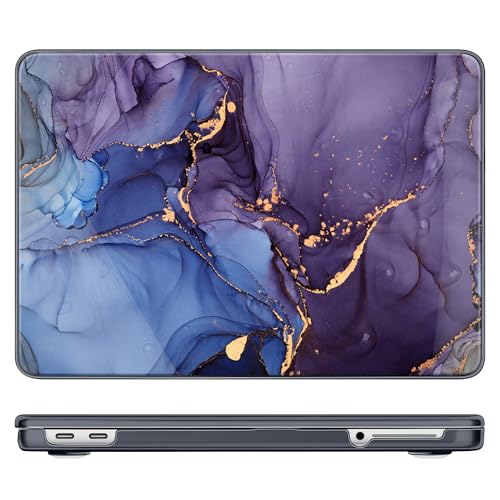 DONGKE Compatible with MacBook Neo 13 Inch Case 2026 A3404 A18 Pro chip & Touch ID, Plastic Hard Shell with Keyboard Cover, Screen Protector & Dust Plugs, Alcohol Ink Art - color: Alcohol Ink Art