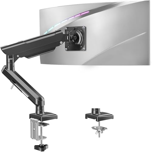 Single Monitor Mount for 32 27 24 22 inch Screen, Monitor Arm Holds 4.4-22 lbs, Monitor Desk Mount, Gaming & Home Office Use, VESA 75x75mm & 100x100mm, Freelift Pro Black - color: Black, size: Single