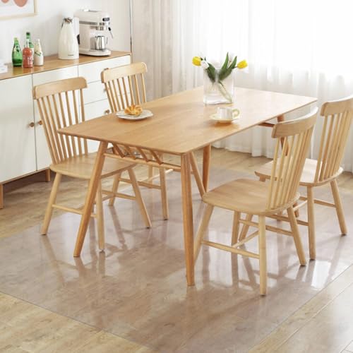 Clear Chair Mat for Hardwood Floor, 58 x 96 Inch Large Office Chair Mat, Plastic Floor Protector, 5'×8' Area Rug for Living Room, Heavy Duty Wood Tile Floor Mats for Home Laundry Dining Area - color: Clear for Hard Floor, size: 58 X 96 Inch