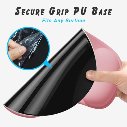 Office Mousepad with Gel Wrist Support - Ergonomic Gaming Desktop Mouse Pad Wrist Rest - Design Gamepad Mat Rubber Base for Laptop Computer -Silicone Non-Slip Special-Textured Surface (03Black) - color: 03Black
