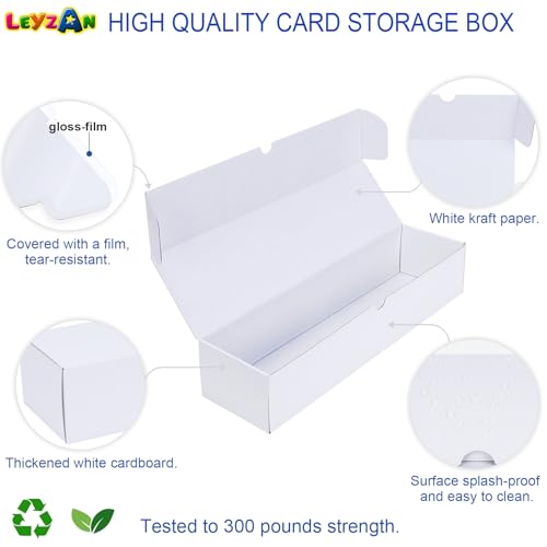 Trading Card Storage Boxes, 12 Pack 1000 Count Cardboard Card Organizer for MTG, TCG & Sports Cards, Fits Sleeved Cards, Bulk Card Storage for Trading Card Collections, 14.4 INCH - size: 12 piece 14in without dividers