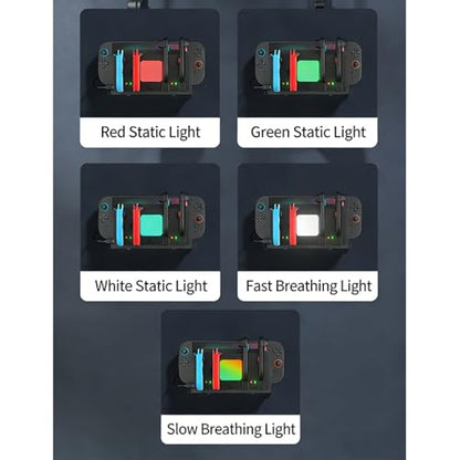 Wall Mount Organizer Charging Station for Nintendo Switch 2/1, 4 in 1 Magnetic Joycon Charging Dock with 6 RGB Light Modes
