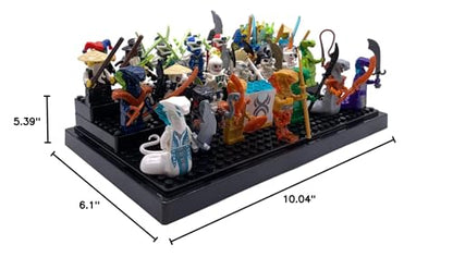 2 Pack Minifigure Display Case for LEGO, 3-Tier Acrylic Box, Black | Acrylic, Dustproof, 3 Removable Tiered Steps, Holds 70 Minifigures, Stackable, Desk Display, Gift for Collectors, Black - style: 2 PACK