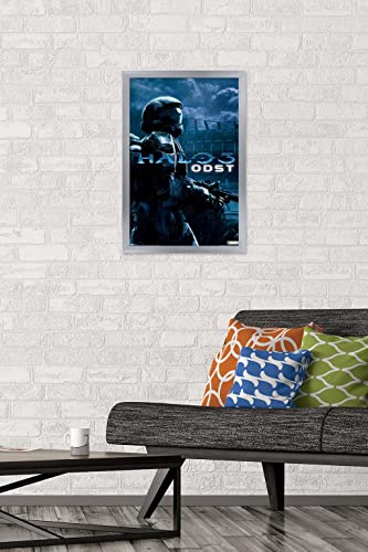 Trends International Halo: ODST - Key Art Wall Poster, 14.725" x 22.375", Silver Framed Version - color: Silver Framed Version, size: 22.4"L x 14.7"W
