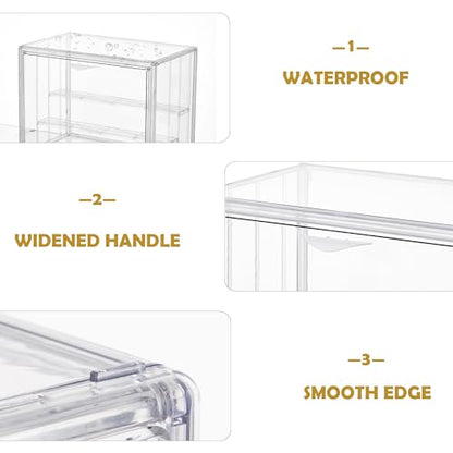 LXLXXL Acrylic Display Case for Collectibles 3 Layer Adjustable Figure Display Cases with Magnetic Door Clear Stackable Display Box for Figures Showcase 2Pack - size: XLarge 2 Pack