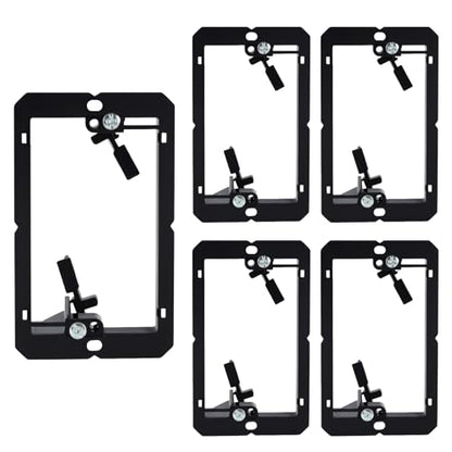 5 PCS Low Voltage Mounting Bracket, Ideal for Single Gang Wall Plate, HDMI, Telephone Wires, Network Cables, Coaxial and Speaker Cables, (Black)
