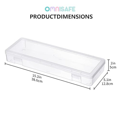 6 Pack Large Plastic Hobby Art Craft Organizer,Clear Plastic Storage Containers with Latching Lid, for Pencil Box, Lego, Crayon - size: Large - 6 Pack