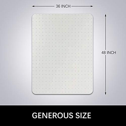Azadx Clear Office Chair Mat for Low, Standard and No Pile Carpeted Floors, Plastic Computer Desk Chair Mat on Carpet for Easy Rolling, Durable Carpet Protector Mat (36 x 48'' Rectangle) - size: 36" x 48'' For Carpet