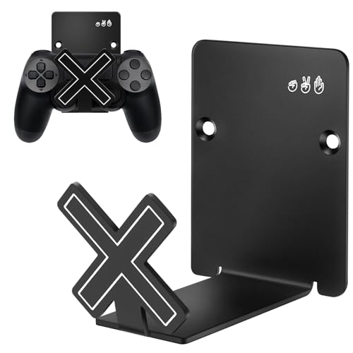 HL127 Headphone Holder Hanger for Desk, Include Adhesive Strips/Screw, Universal Headset Stand for PS4/PS5/Xbox/PC/Mac/Headphones Game Controller Hanger - style: X-shaped