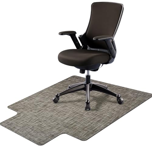 Office Chair Mat for Hardwood Floor, 36" x 48" Non-Slip Office Chair Mat for Rolling Chair, Heavy Duty Textilene Floor Protector for Hardwood Tile, Desk Computer Chair Mat for Home Office,Brown - color: Brown