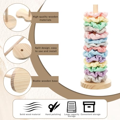 2 Pcs Scrunchie Holder Stand Headband Jewelry Holder Organizer Hanging Hairband Storage Hair Hoop Display Stand Space-Saving Jewelry Scrunchy Holders for Girls Women HeadBands Bracelets Scrunchie