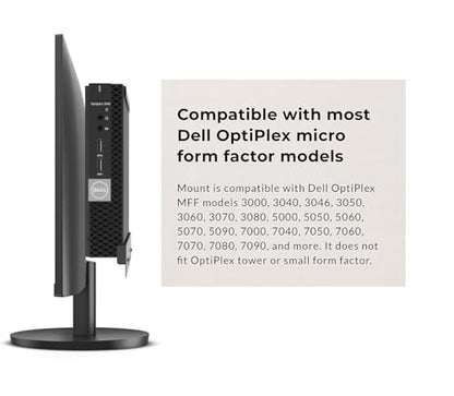 Mini PC Mount for Dell Micro, Wall, VESA, Under Desk Mount Compatible with Dell OptiPlex Micro Form Factor Case, Fits Dell MFF 7090 5070 3040, 3050, 3070, 3080, 5050, 5060 and More