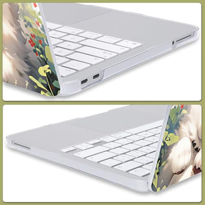 for 2026 Apple MacBook Neo 13 Inch Case A18 Pro A3404 with Hard Shell Keyboard Cover, Screen Protector, Silicone Dust Plugs and Webcam Privacy Cover, Cute Puppy - color: Dog