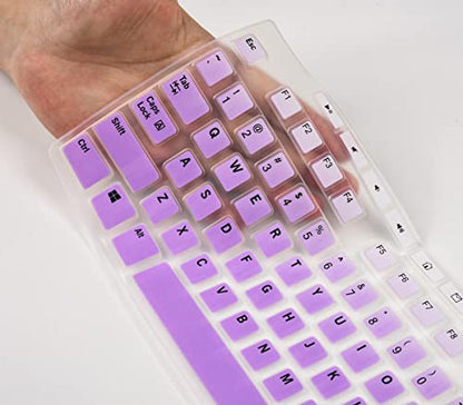 Keyboard Cover for Logitech MK295 MK270 K270 Keyboard, Logitech MK370 MK270 K270 Keyboard Skin Protector - Gradual Purple - color: Gradual Purple