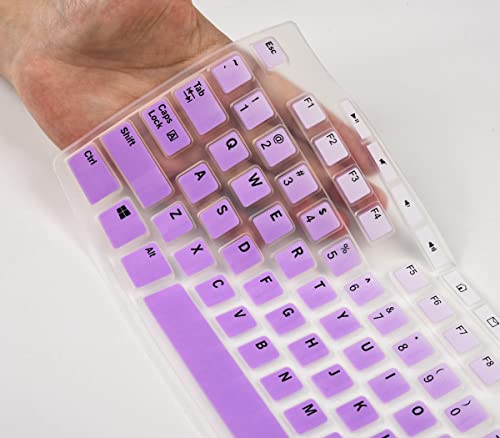 Keyboard Cover for Logitech MK295 MK270 K270 Keyboard, Logitech MK370 MK270 K270 Keyboard Skin Protector - Gradual Purple - color: Gradual Purple