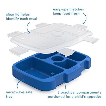 Bentgo Kids Tray with Transparent Cover (Blue) - color: Blue