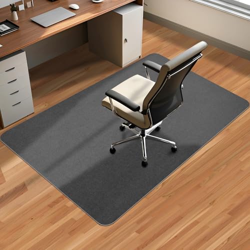 Office Chair Mat for Hardwood Floor & Tile Desk Mat for Rolling Chairs Protect Hardfloor Desk Area Rug for Workstations, Durable Chair Mat for Home and Office Use (Dark Grey, 36X48 in) - color: Dark Grey, size: 36X48 IN