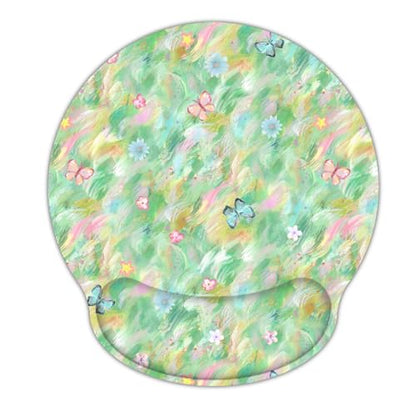 RICHEN Ergonomic Mouse Pad with Wrist Support,Non-Slip Rubber Base for Computer Laptop & Mac,Lightweight Rest for Home,Office & Travel (Green and Buttflies) - color: Green and Buttflies