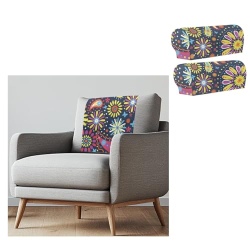 Bat Skulls Headrest Cover Furniture Covers for Recliners Non Slip Chair Protectors Fade Resistant Headrest Slipcover Sofa Couch Cover Chair Back Covers - color: Bat Skulls