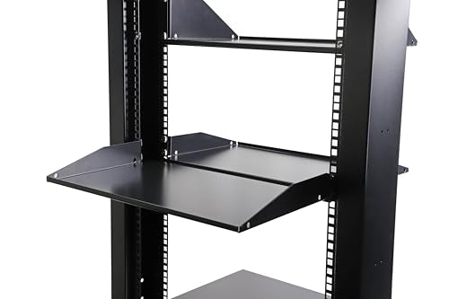 AEONS 1U Universal Server Shelf Rack Mount Cantilever Center Mount Shelf 19" Server -10“ Depth Fixed Server Rack Cabinet Solid Shelf Black 2-Pack - style: 1U-10" Solid