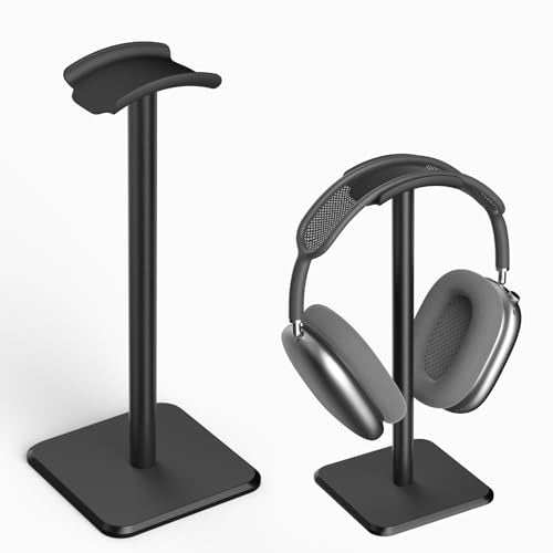 Headphone Stand - Headset Stand with Aluminum Hanger, Headphone Holder for AirPods Max, Sony, Bose, Beats and More (Black) - color: Black