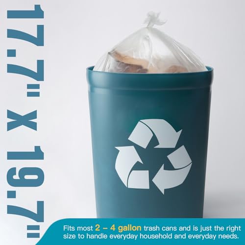 Small Trash Bags 2-4 Gallon Trash Bag 1000 Count | Super Value Small Garbage Bags Bathroom Mini Trash Bags Unscented, Clear Wastebasket Bin Liners, Plastic Bags - style: 2-4 Gallon