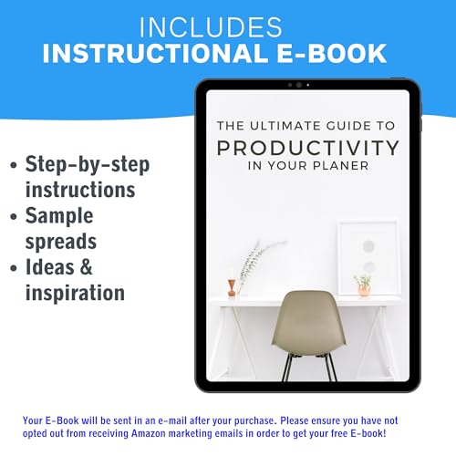 Ultimate Productivity Stencils & Stickers - x20 Sheets of Planner Stickers, x6 Stencils - Calendars, to Do Lists, Habit Trackers, Goals - Accessories & Supplies for Bullet Journals by Sunny Streak