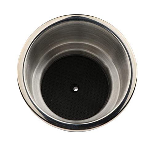 2 Pack Boat Cup Holder, Marine Stainless Steel Cup Drink Holder Insert with Drain for Marine Yacht RV