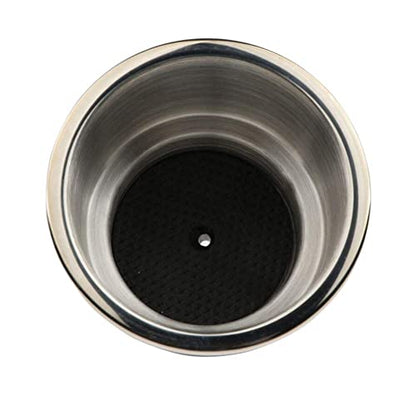 2 Pack Boat Cup Holder, Marine Stainless Steel Cup Drink Holder Insert with Drain for Marine Yacht RV