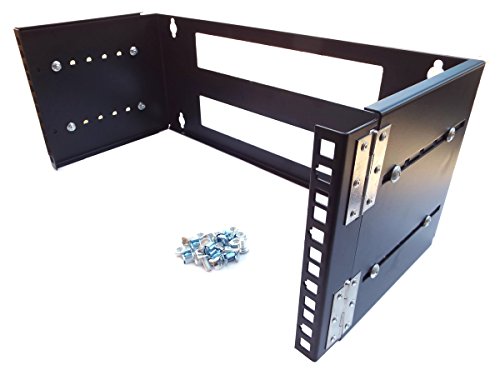4U 19-Inch Hinged Extendable Wall Mount Bracket Network Equipment Rack - Black