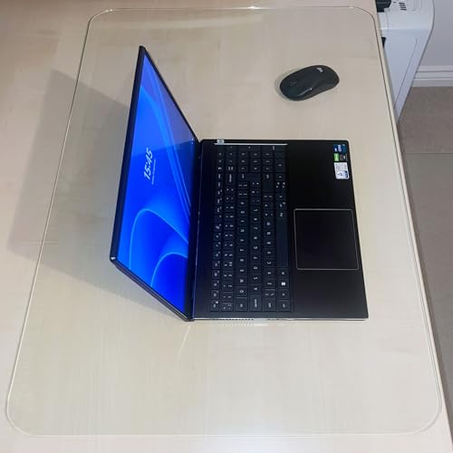 Marvelux Tempered Glass Desk Pad, Clear Surface Protector, Multi-Purpose Durable Computer Desk Mat, Mousepad, Crafting Surface Protector, Beauty Mat, Kitchen Worktop Saver with Anti-Slip Pads 20"x36" - size: 36" x 20"