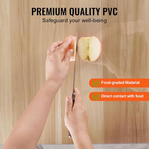 VEVOR Plastic Table Cover, 54 x 54 Inch 1.5 mm Thick Clear Square PVC Desk Mat Protector, Waterproof & Easy Cleaning Desk Pad Tablecloth, for Office, Dresser, Dining Room, Night Stand - size: 54" x 54" (Square)