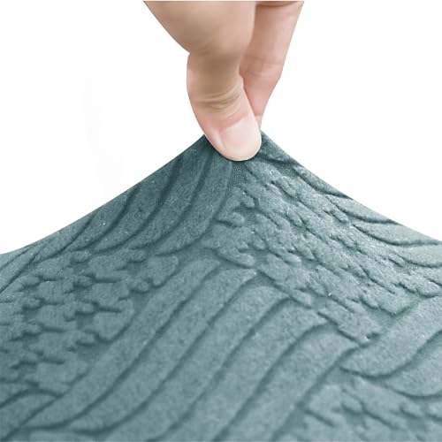 4 Pieces Split Office Chair Cover Large for Desk Chair Back and Seat with Armrest Covers Jacquard Stretch Sage Green Office Chair Slipcovers Set Washable - color: Jacquard L-sage Green, size: Large